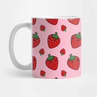 Pink Strawberry Pattern Mug